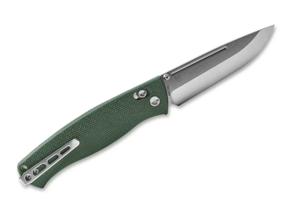 Outlet Real Steel Pathfinder Folder Micarta Green