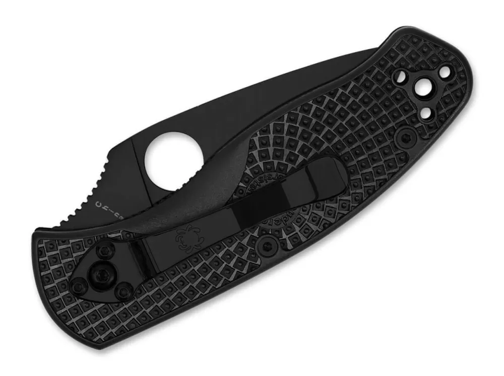 Hot Spyderco Persistence Lightweight All Black Combinationedge