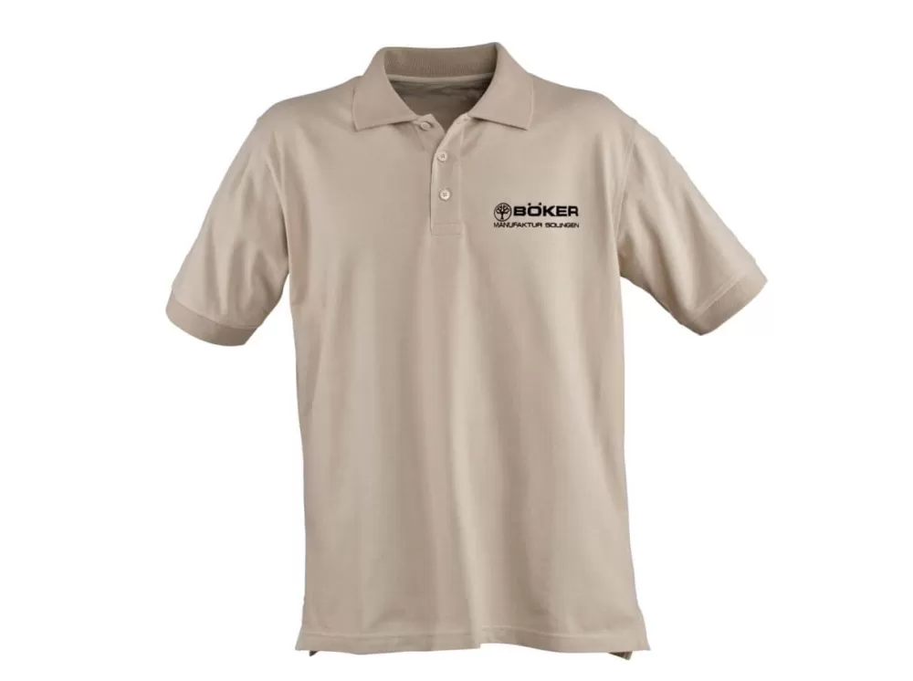 Böker Manufaktur Solingen Polo-Shirt 2.0 Silver Tan L> Merchandise