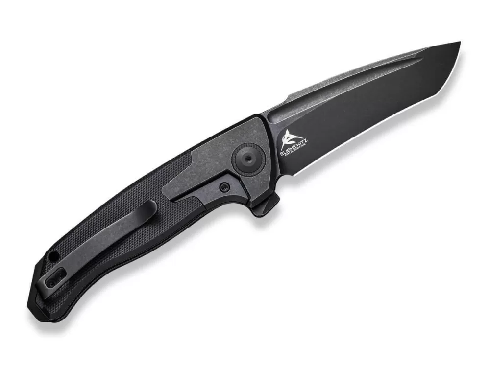 Flash Sale WE Knife Press Check Titanium G10 All Black Tanto