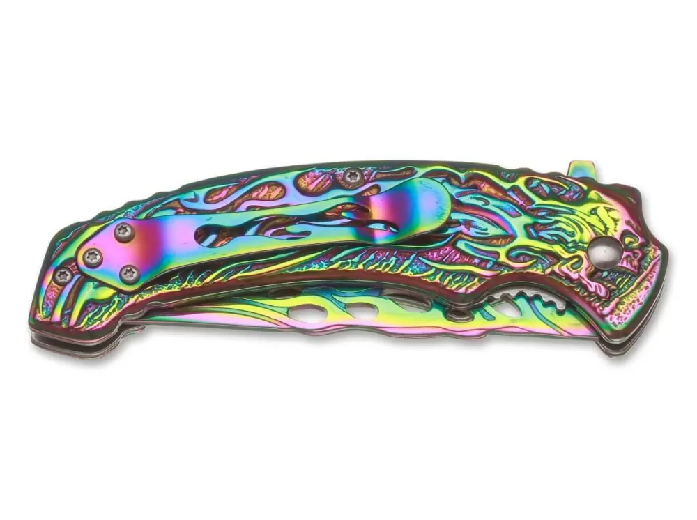 Best Sale Magnum Rainbow Flaming Skull