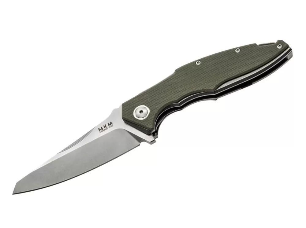 Best MKM Raut Olive Drab G10 Flipper