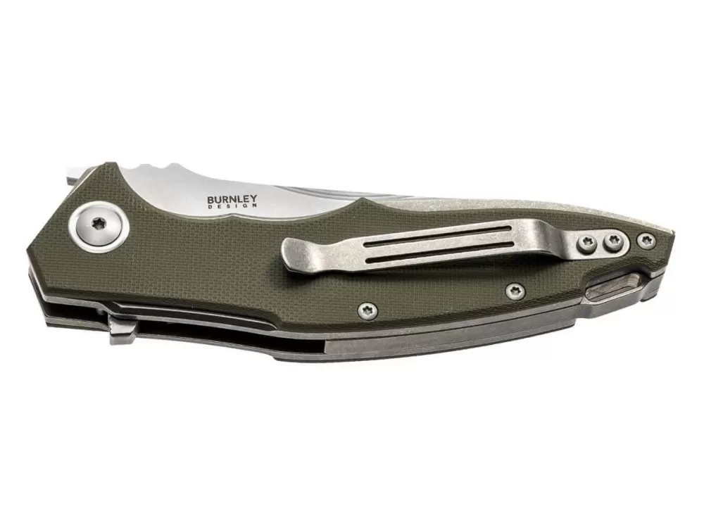 Best MKM Raut Olive Drab G10 Flipper