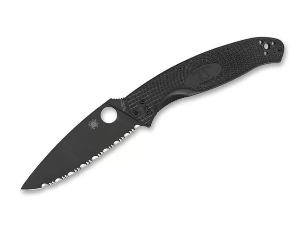 Best Sale Spyderco Resilience Lightweight Black Blade Spyderedge