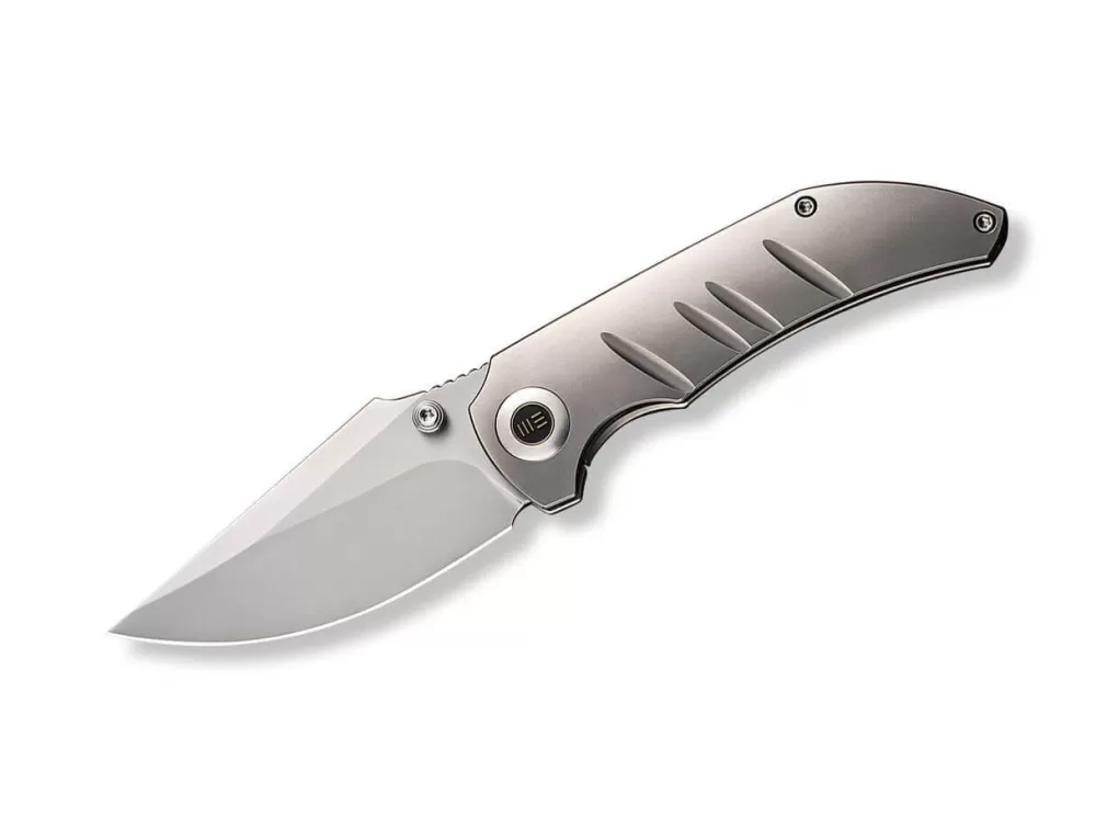 Sale WE Knife Riff-Raff Polished Bead Blasted Titanium