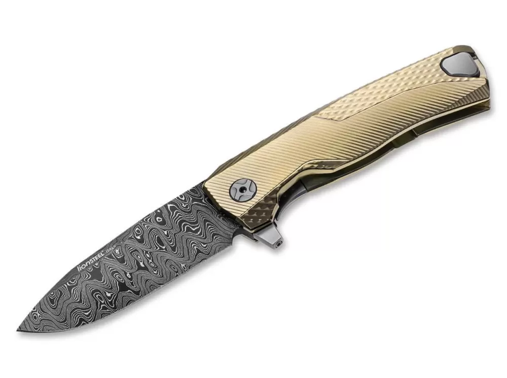 Fashion LionSteel Rok Damascus Gold