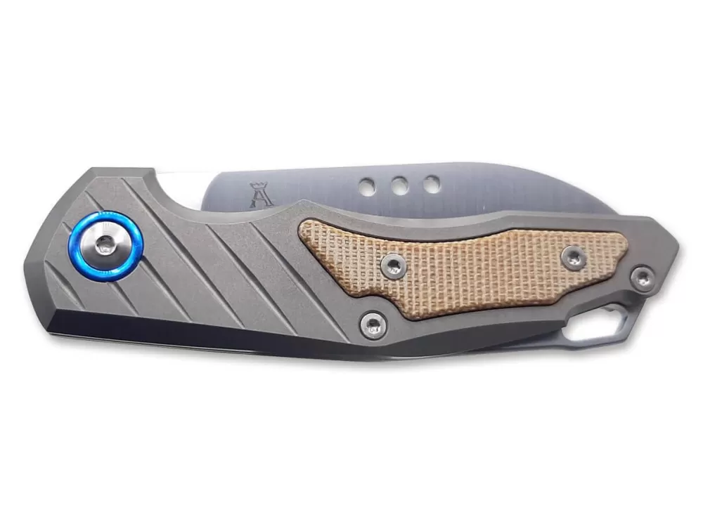 Cheap MKM Root Titanium Natural Micarta