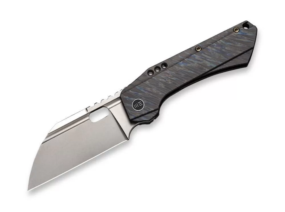 New WE Knife Roxi 3 Titanium Tiger Stripe Flame