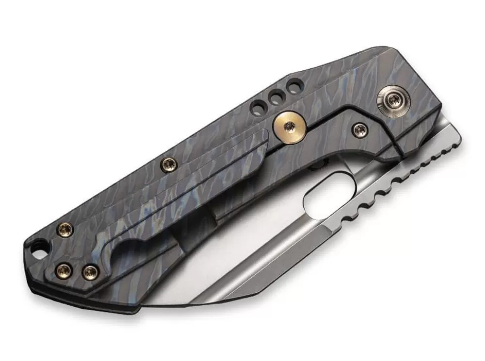 New WE Knife Roxi 3 Titanium Tiger Stripe Flame