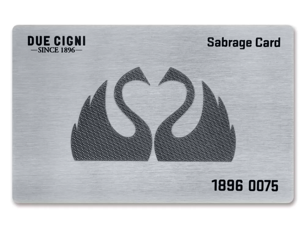 Due Cigni Sabrage Card> Champagne Sabers