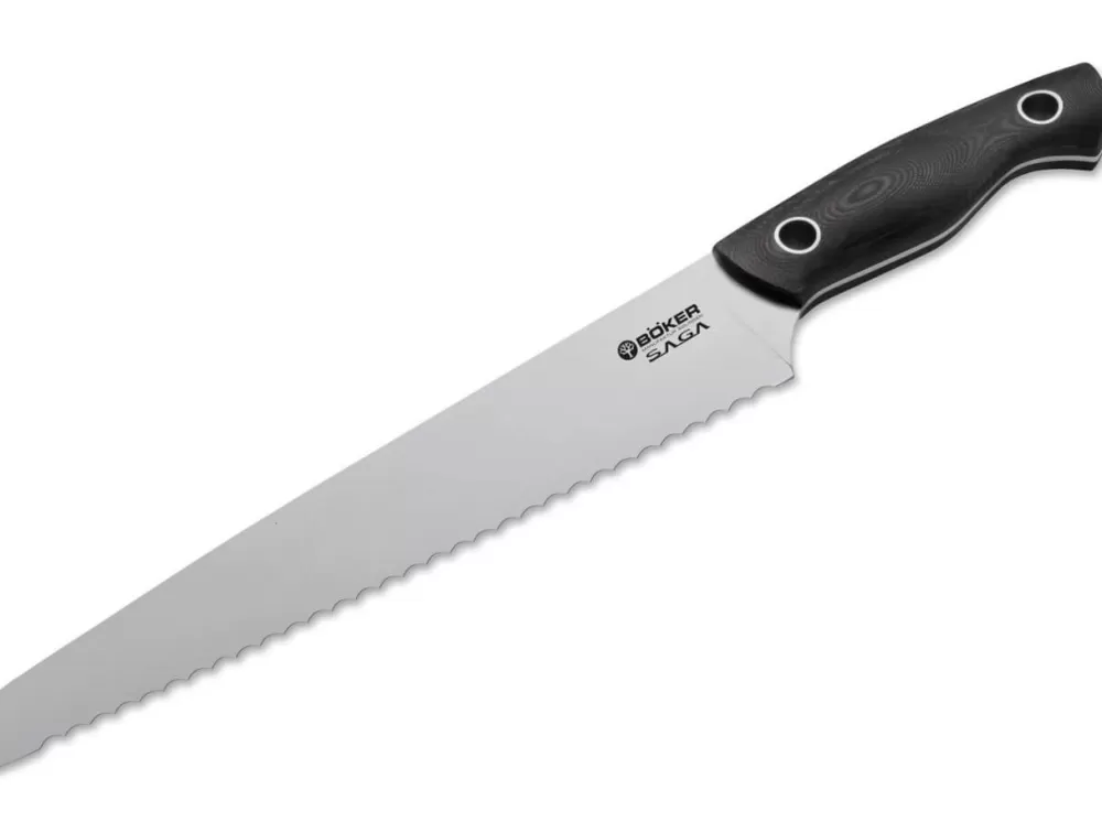 Böker Manufaktur Solingen Saga Bread Knife G10 Satin> Bread Knives