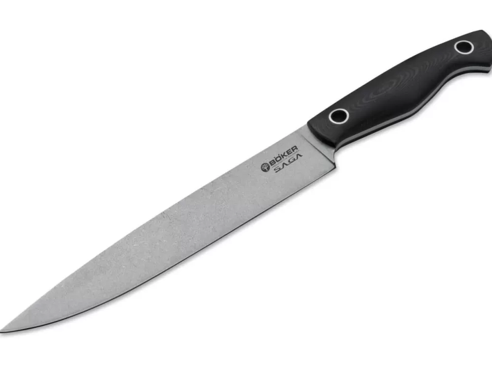 Böker Manufaktur Solingen Saga Carving Knife G10 Stonewash> Carving Knives