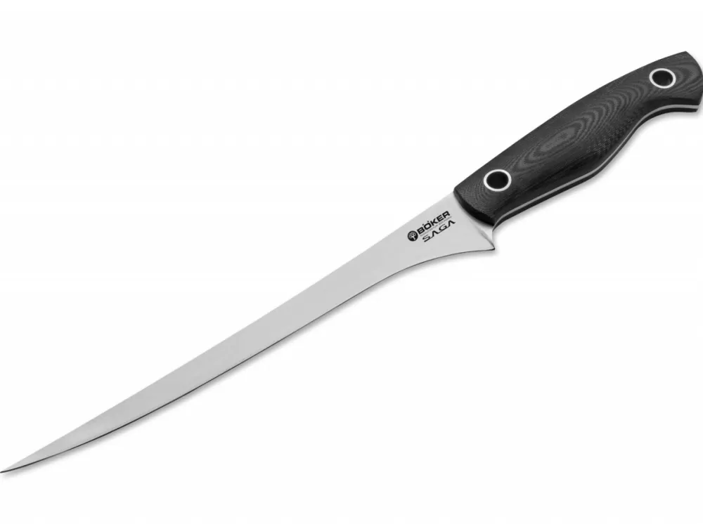 Böker Manufaktur Solingen Saga Fillet Knife G10 Satin> Fillet Knives