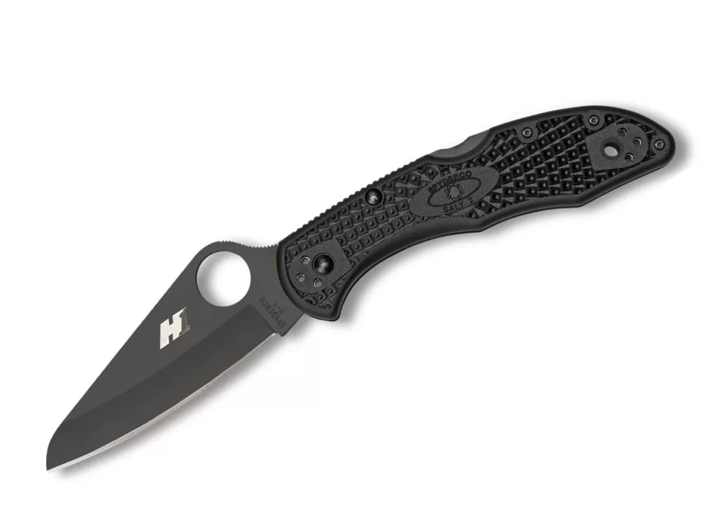 Fashion Spyderco Salt 2 Black Plain