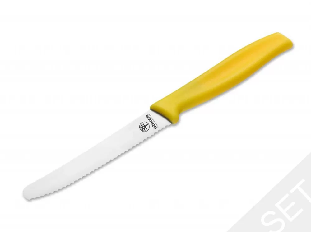 Böker Manufaktur Sandwich Knife Set Yellow 6 Pieces> Serrated Knives