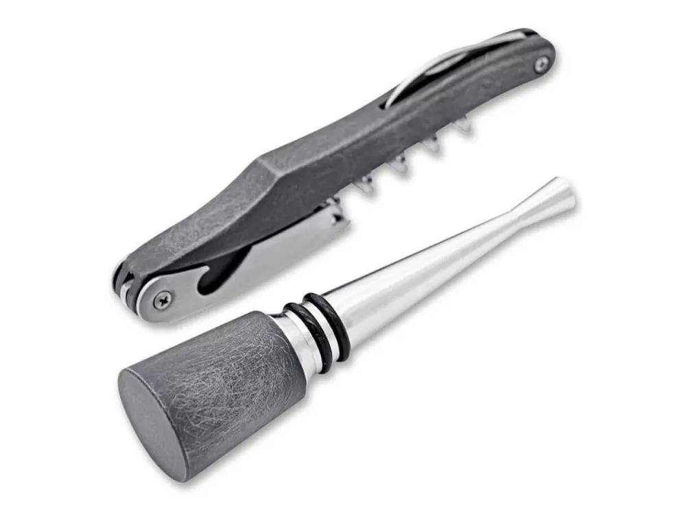 Farfalli Set Metallum Burnished Steel> Sommelier Knives