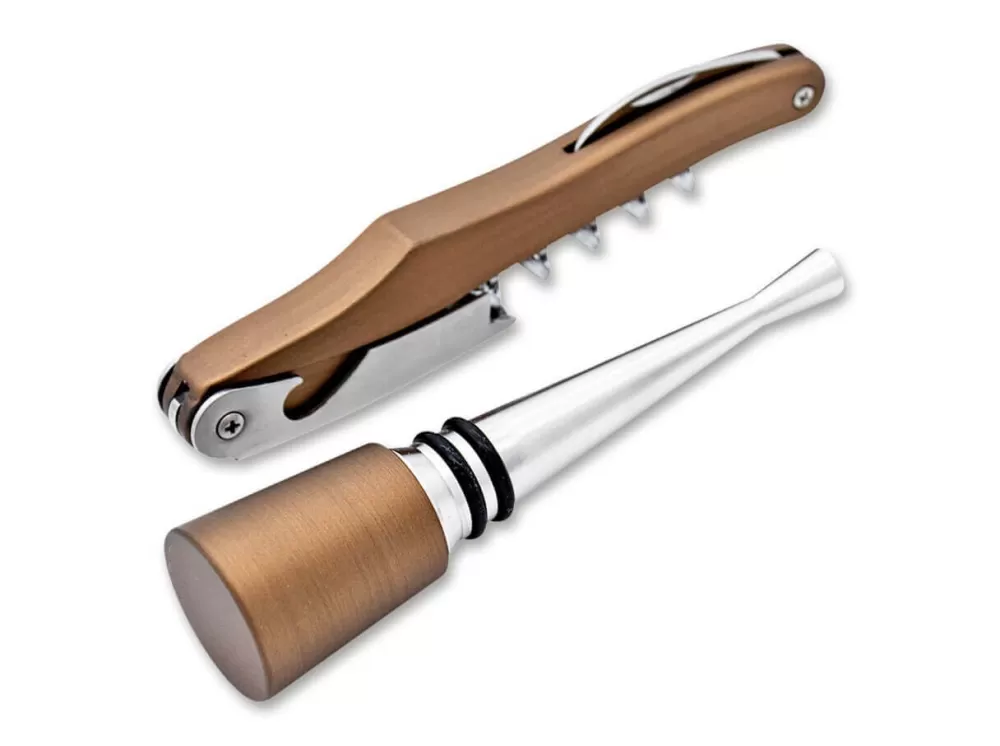 Farfalli Set Metallum Liquid Copper> Sommelier Knives