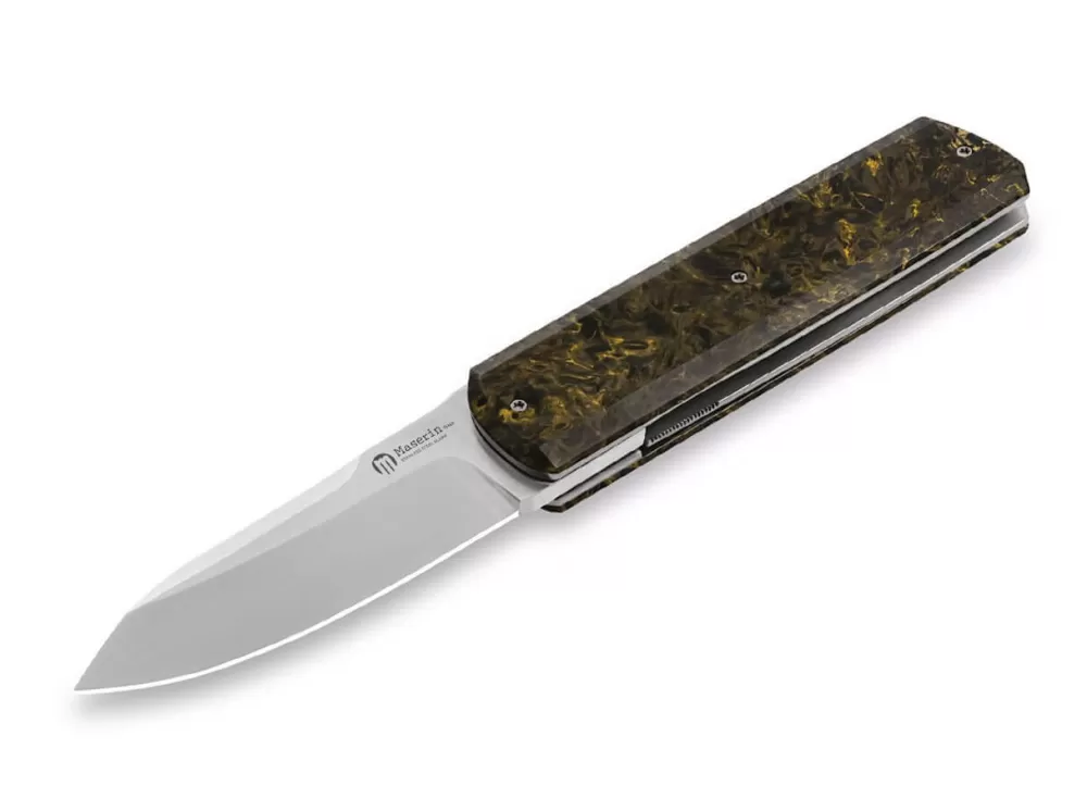 Clearance Maserin Silver Sport Knife Fat Carbon Black & Gold