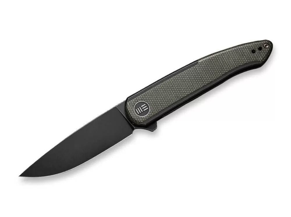 Shop WE Knife Smooth Sentinel Titanium Micarta