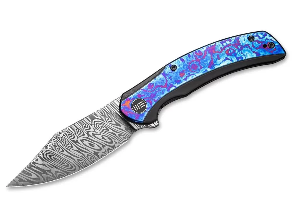 Cheap WE Knife Snick Damast Titanum Timascus