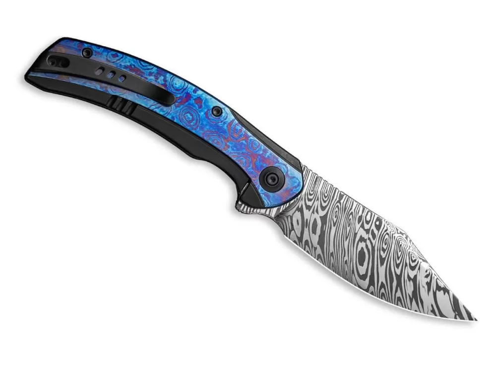 Cheap WE Knife Snick Damast Titanum Timascus