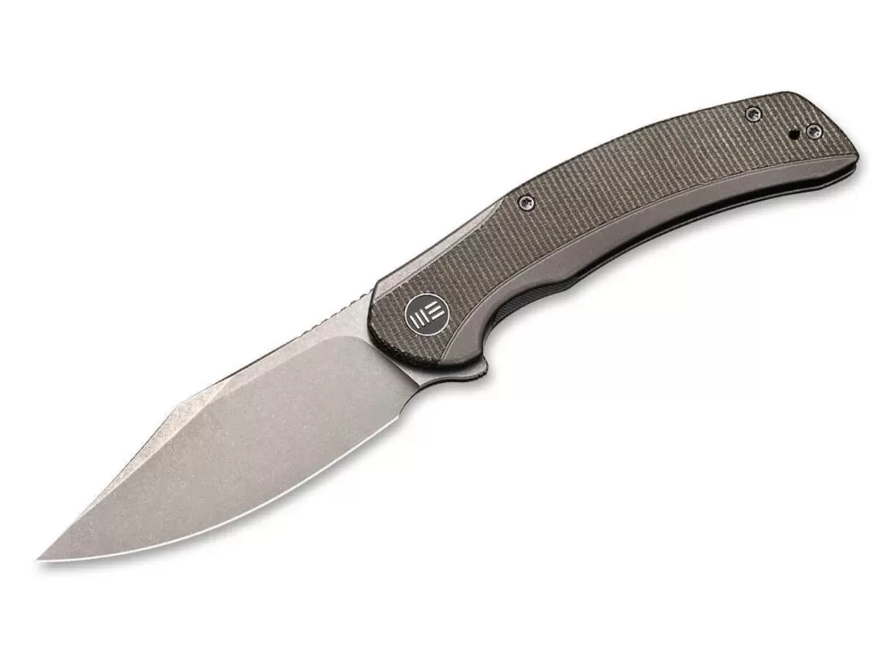 Sale WE Knife Snick Titanium Micarta Green