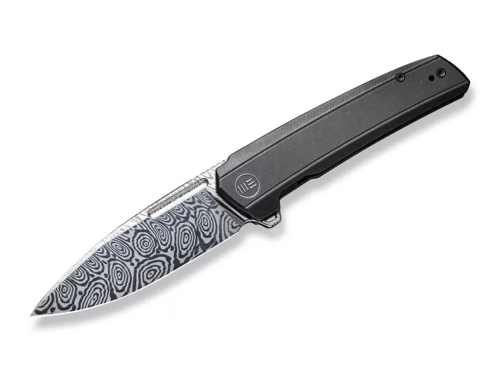 Fashion WE Knife Speedster Titanium Black Damascus