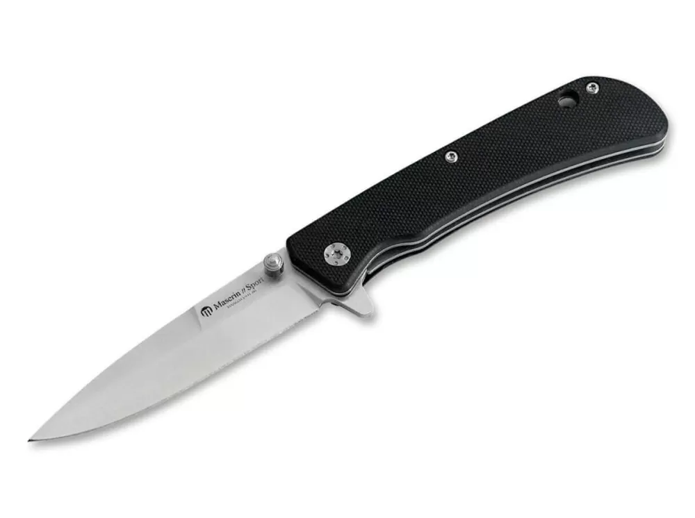 Clearance Maserin Sport Knife Spearpoint Slim G10 Black