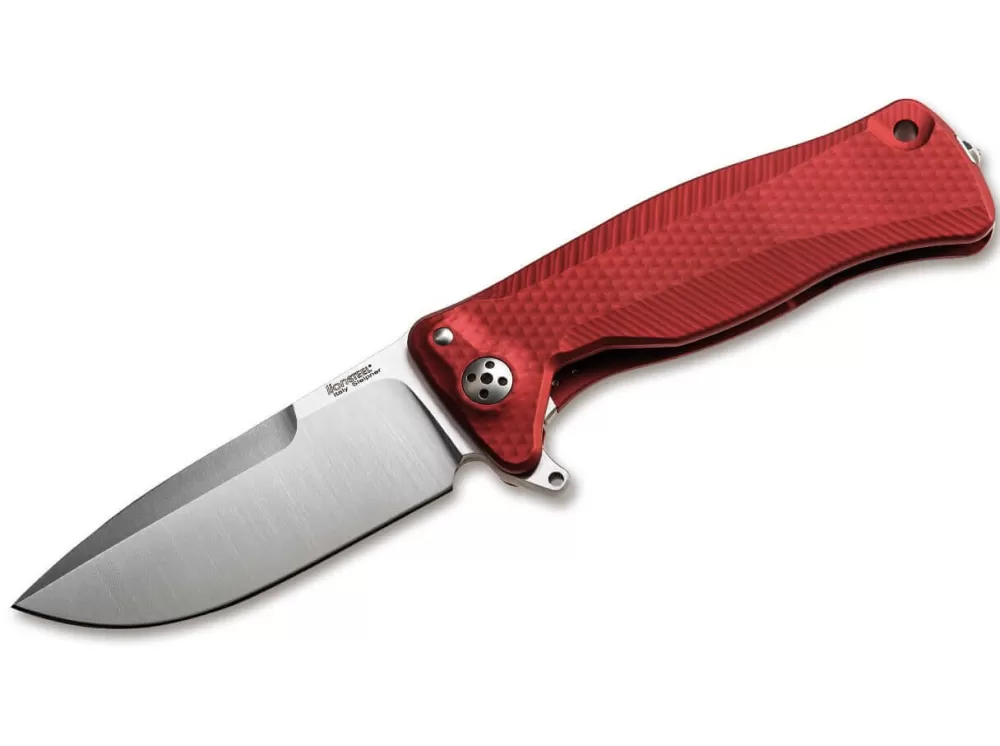 Clearance LionSteel Sr22 Aluminum Red Satin