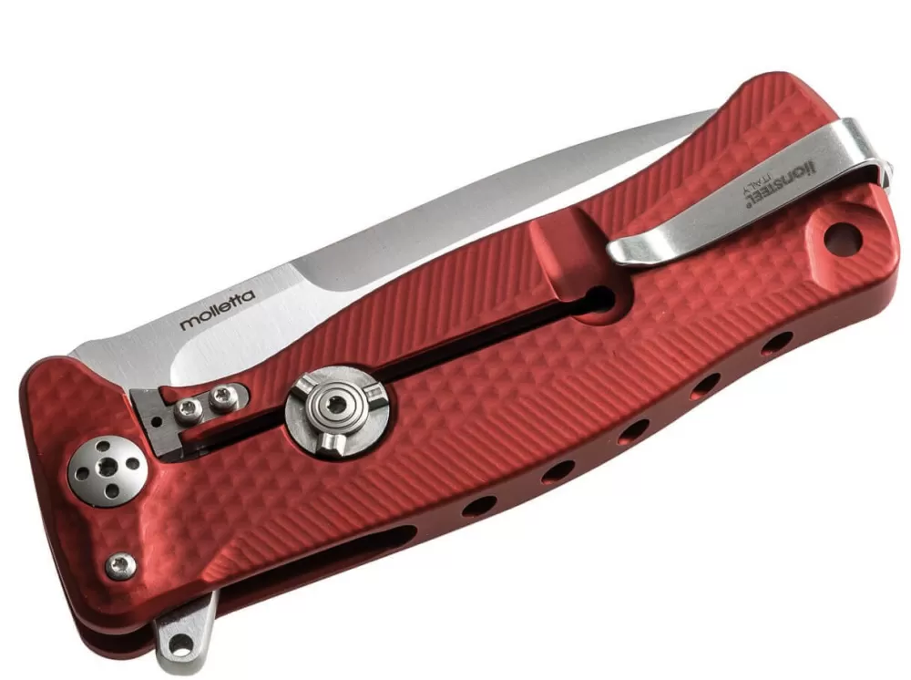 Clearance LionSteel Sr22 Aluminum Red Satin