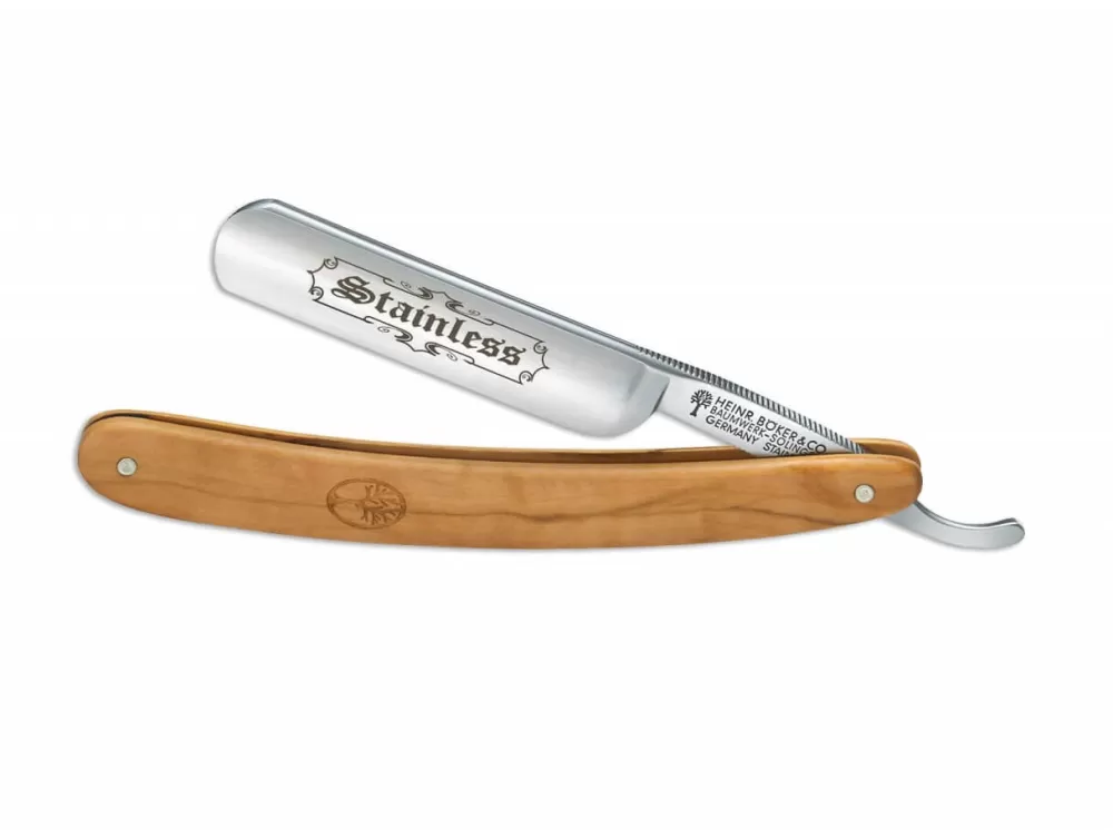 Böker Manufaktur Solingen Stainless Olive> 5/8" Straight Razors