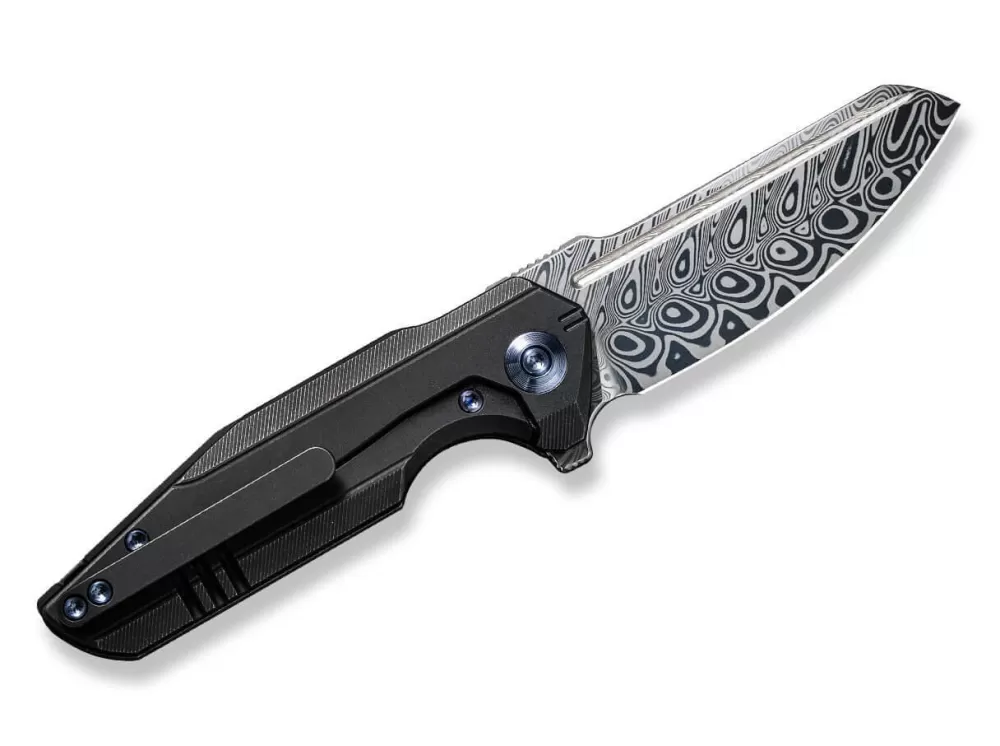 Cheap WE Knife Starhawk Titanium Black Damascus