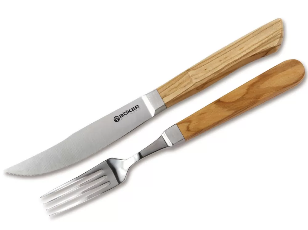 Böker Manufaktur Solingen Steak Cutlery Olive> Steak Cutlery