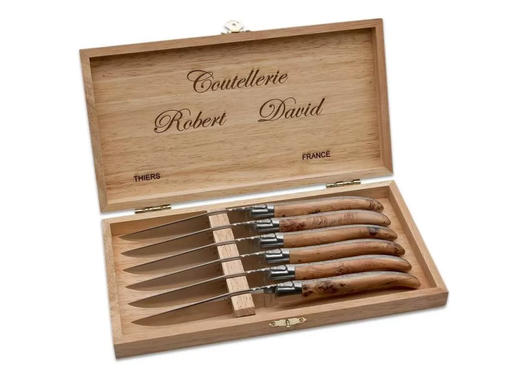 Robert David Steak Knife Set Juniper> Steak Cutlery