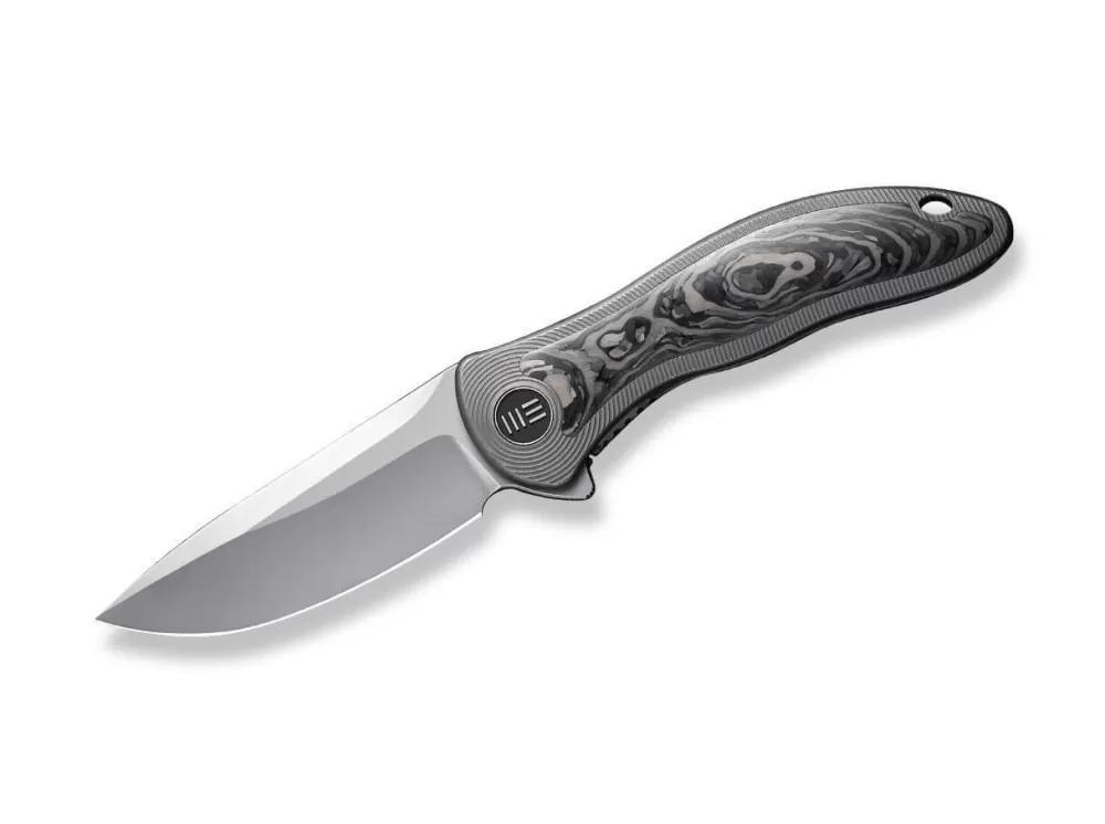 Fashion WE Knife Synergy2V2 Titanium Grey Shredded Carbon