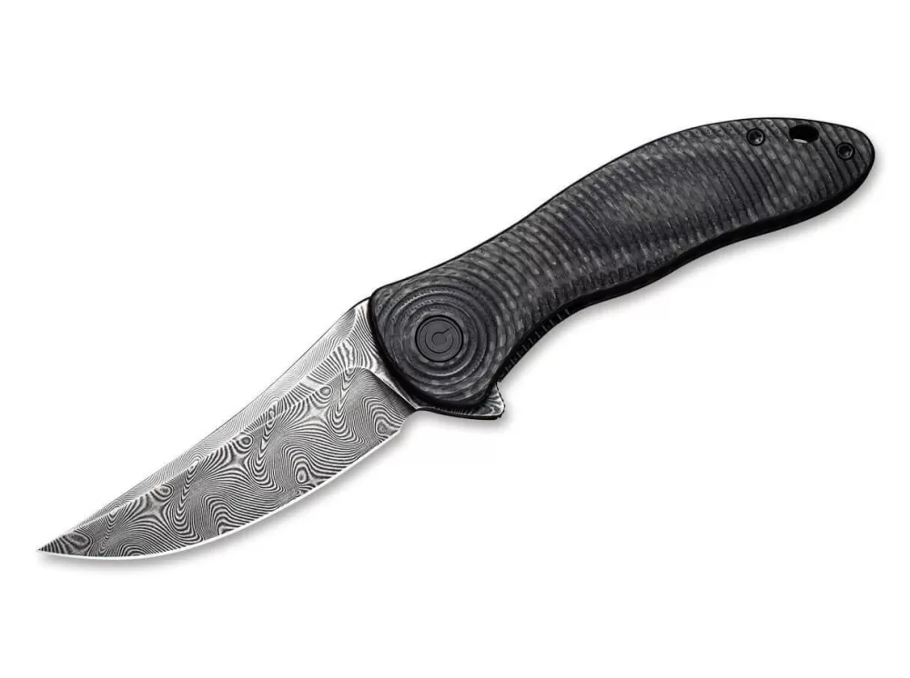 Hot CIVIVI Synergy 3 Damascus G10 Cf Black Trailing Point