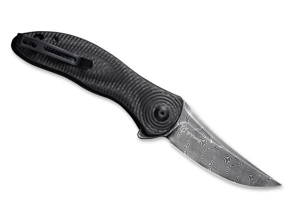 Hot CIVIVI Synergy 3 Damascus G10 Cf Black Trailing Point