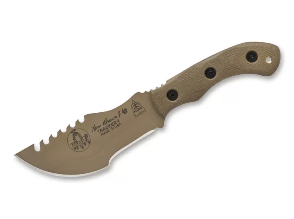 TOPS Knives Tom Brown Mini Tracker #4 Tan> Outdoor Knives