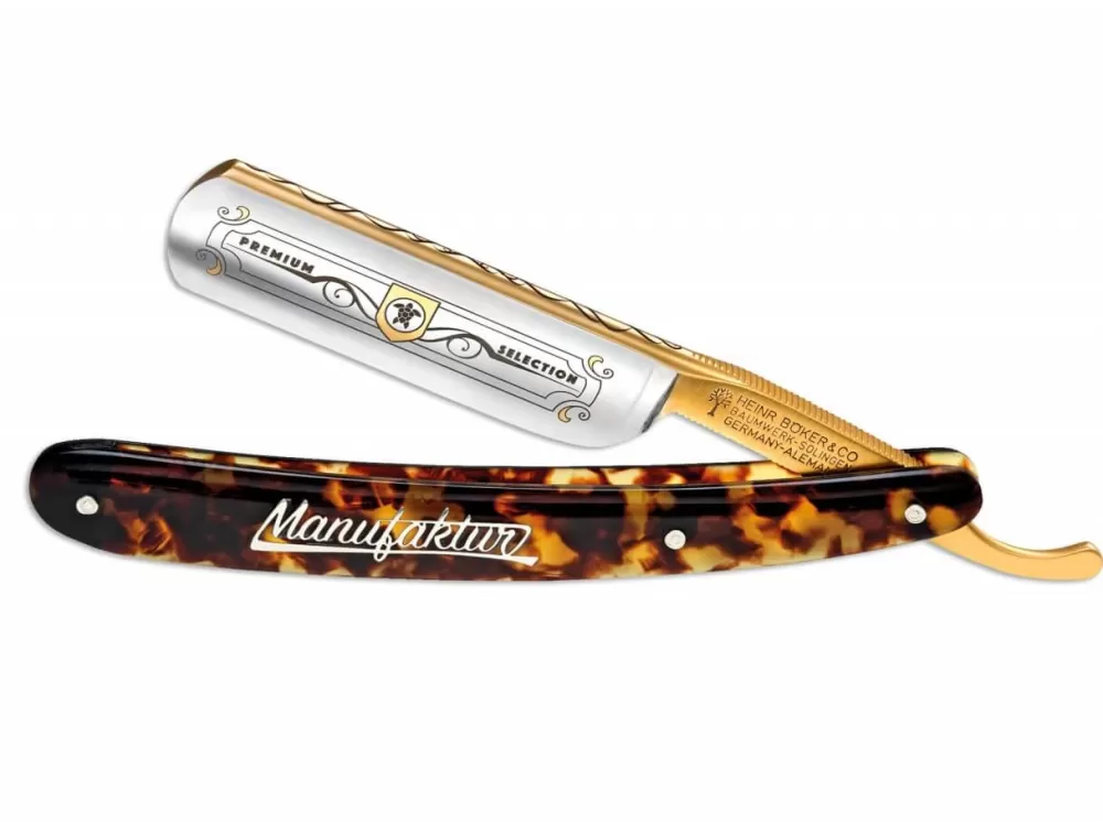 Böker Manufaktur Solingen Tortoiseshell> 6/8" Straight Razors