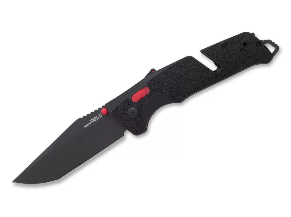 Cheap SOG Trident At Black-Red Tanto