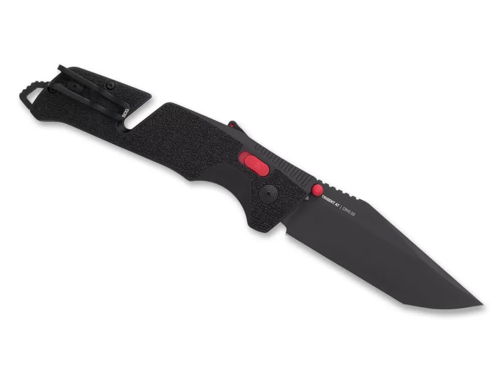 Cheap SOG Trident At Black-Red Tanto