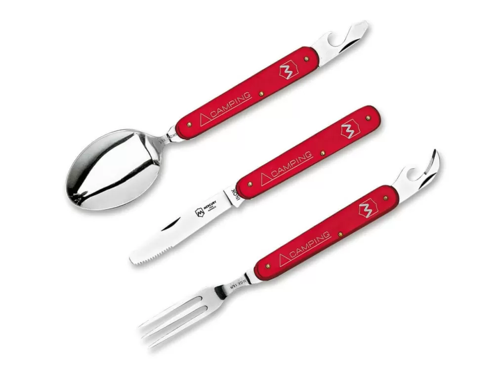 Mercury Trip Set Rosso> Camping Cutlery