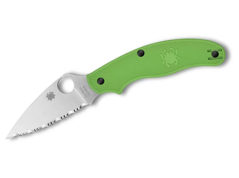 New Spyderco Uk Pen Knife Salt Green Lc200N Spyderedge