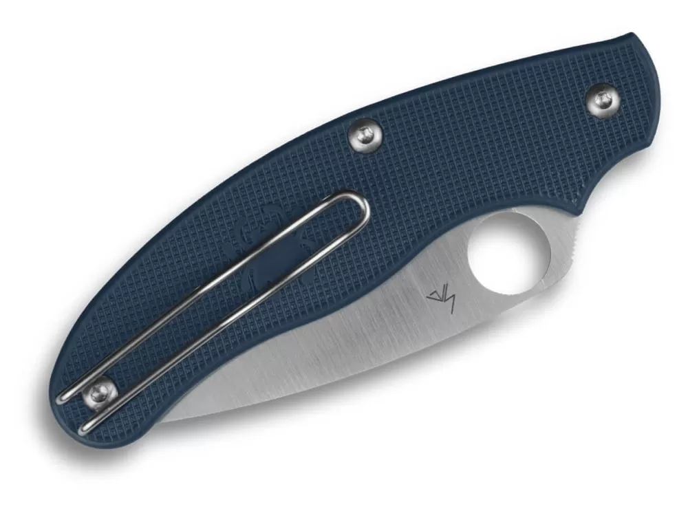 Best Spyderco Uk Penknife Cpm Spy27 Frn Blue Plainedge