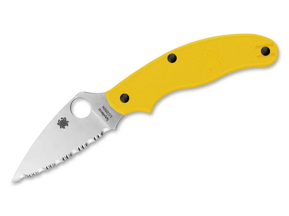 Store Spyderco Uk Penknife Salt Serrated Yellow