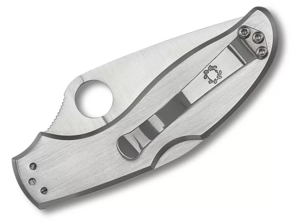 New Spyderco Uptern Silver Combinationedge