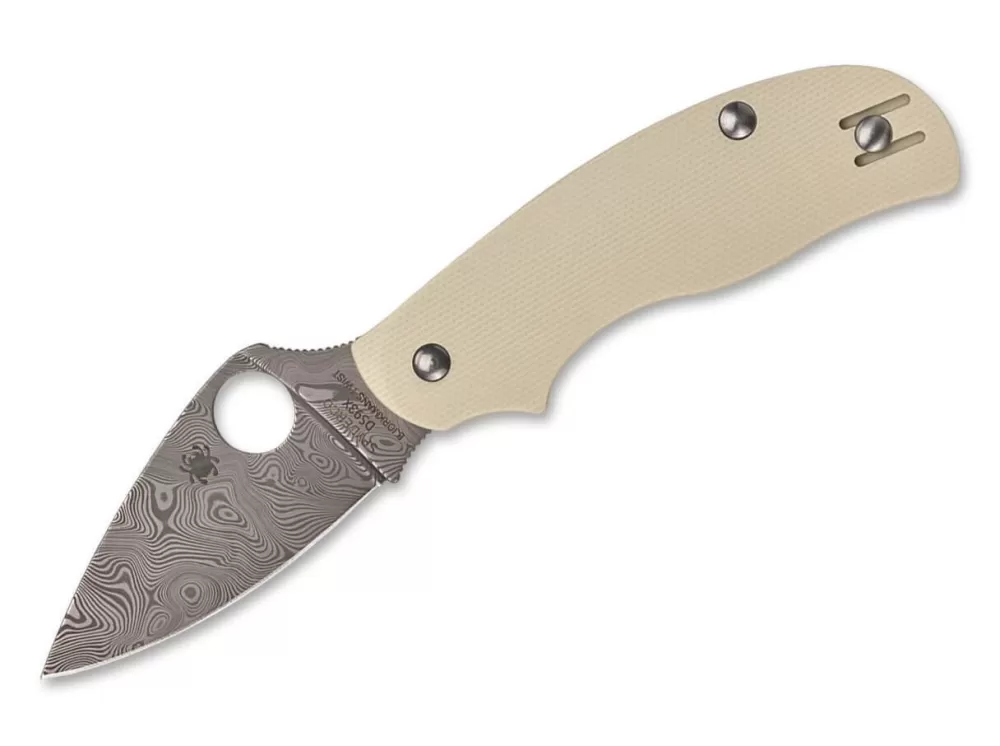 Shop Spyderco Urban Slipit Ivory G10 Damascus