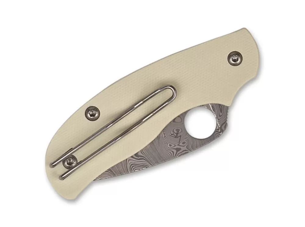 Shop Spyderco Urban Slipit Ivory G10 Damascus