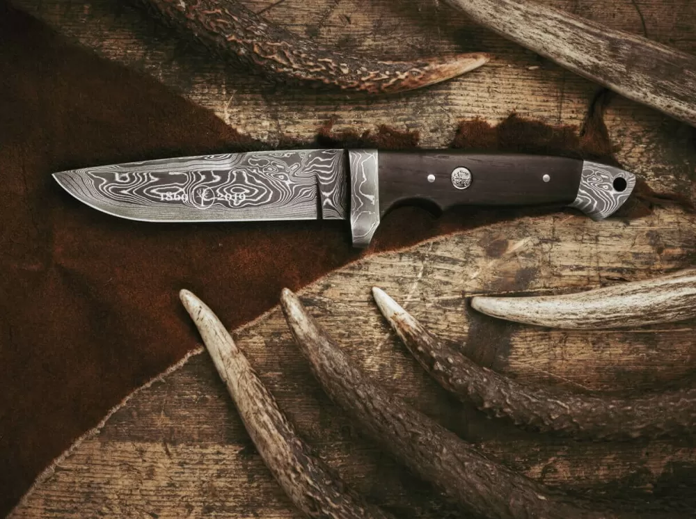 Böker Manufaktur Solingen Vollintegral 2.0 Anniversary 150 Damascus> Outdoor Knives