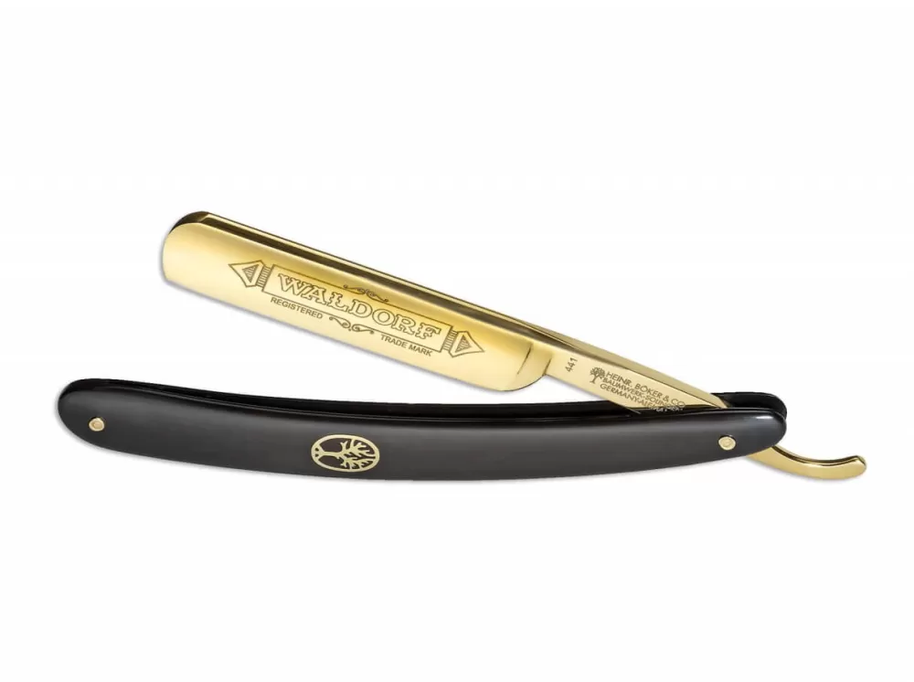 Böker Manufaktur Solingen Waldorf Gold> 5/8" Straight Razors